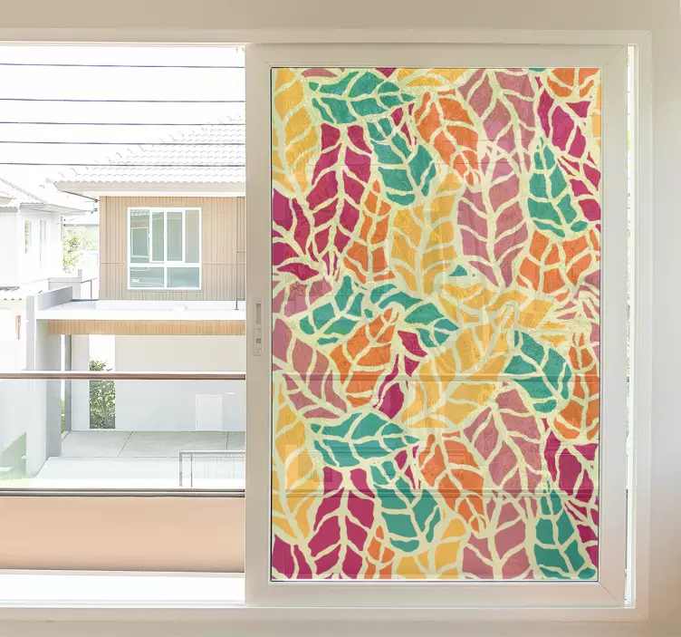 Raamsticker geometrische veren - TenStickers