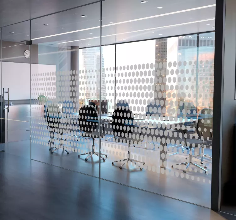 Raamsticker met cirkels voor kantoor - TenStickers