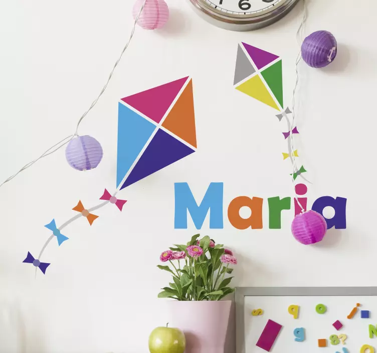 Raamstickers speelgoed vliegers gekleurd - TenStickers