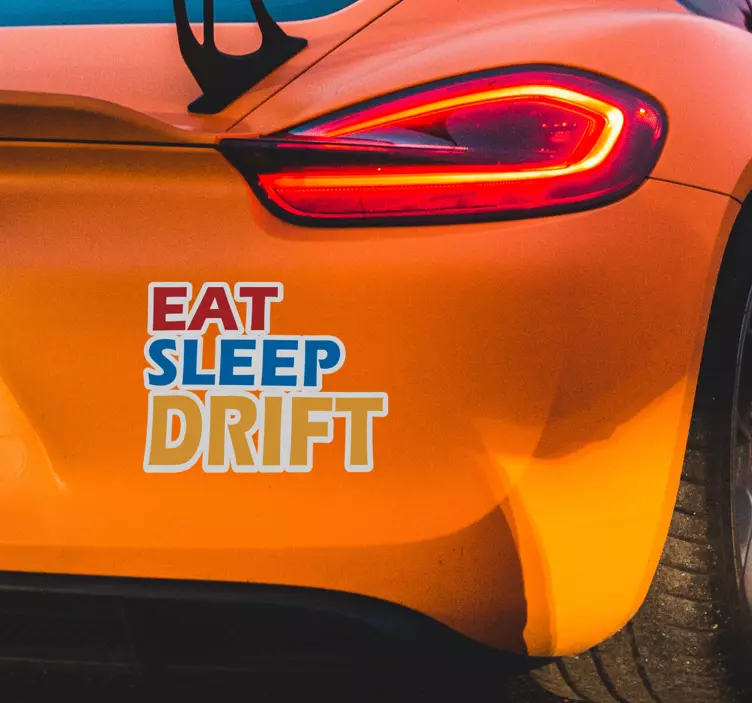 Eat sleep drift race decoratie stickers auto - TenStickers