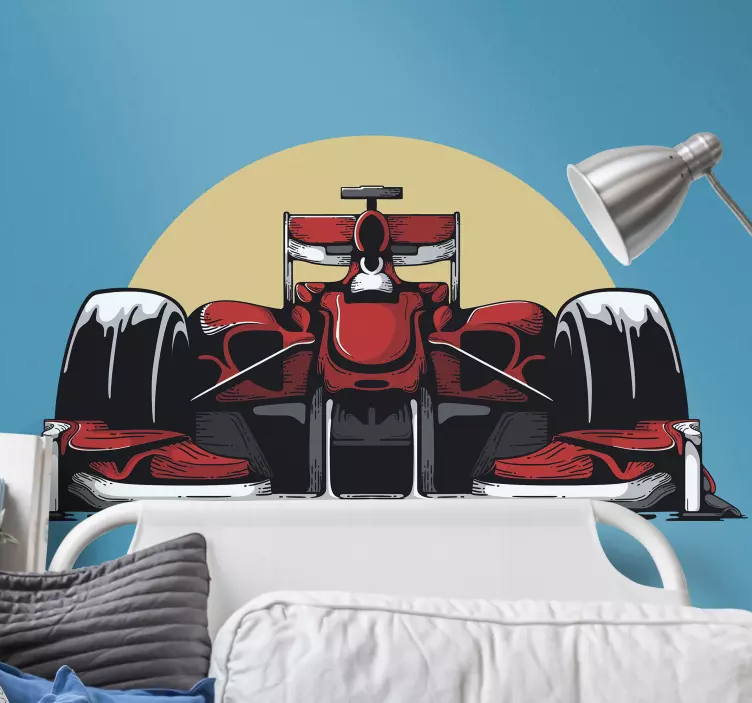 Raceauto voorkant voertuigen sticker - TenStickers