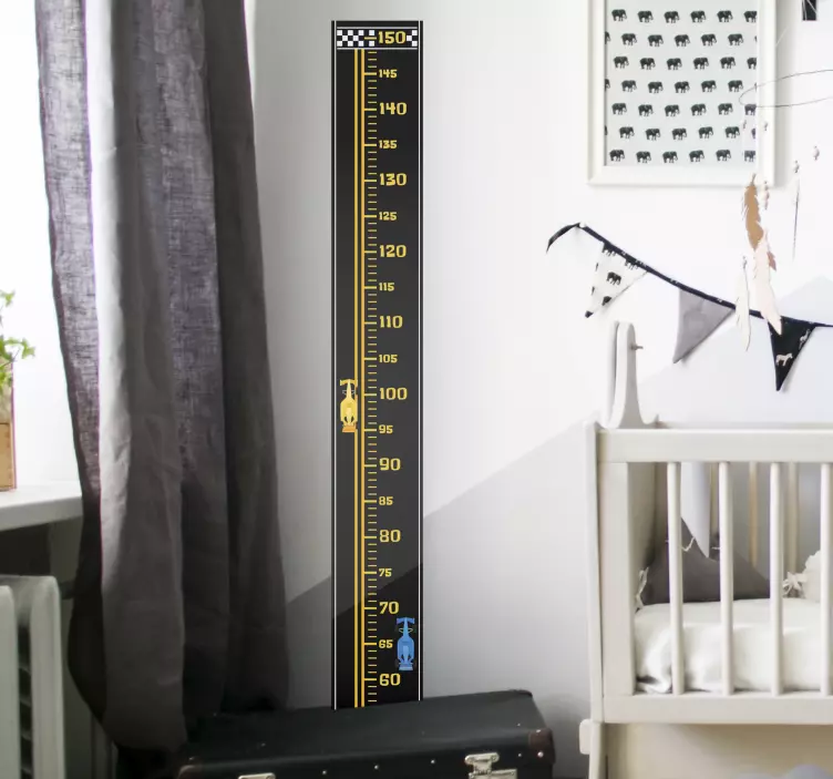 Racebaan hoogte grafiek hoogte grafiek zelfklevende sticker - TenStickers