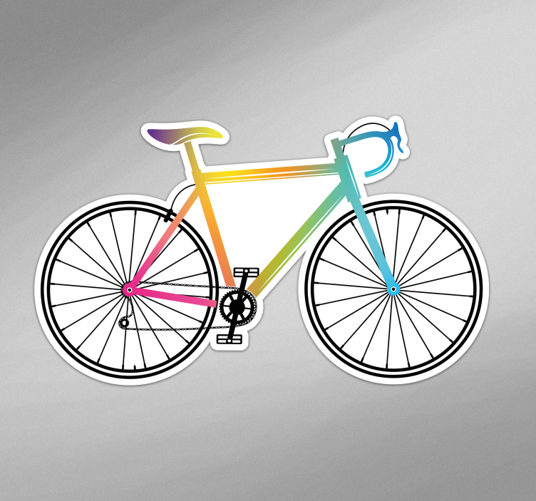 Racefiets icoon fiets sticker - TenStickers