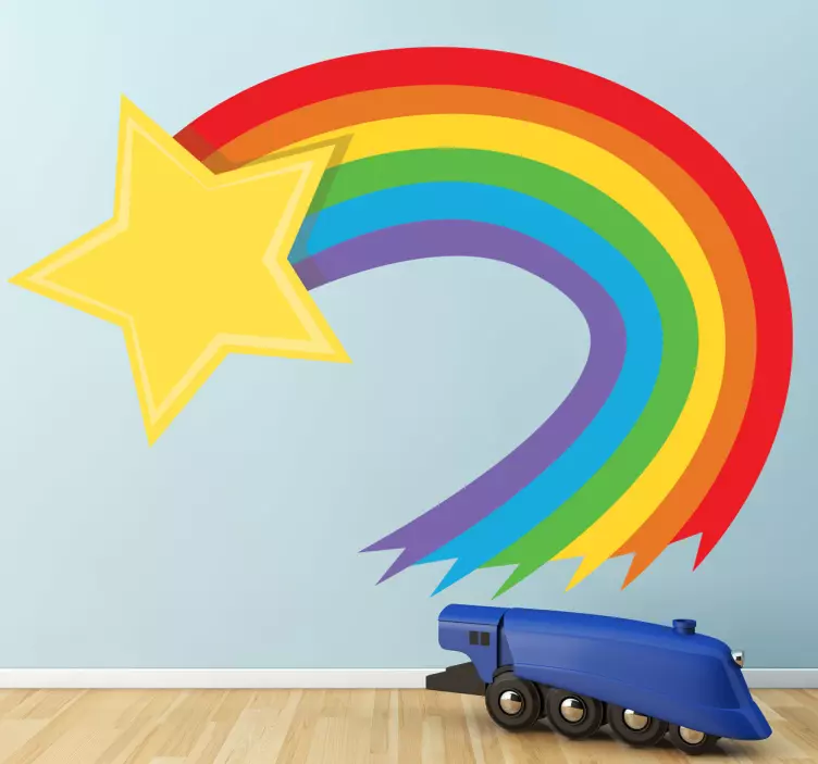 Regenboog ster sticker - TenStickers