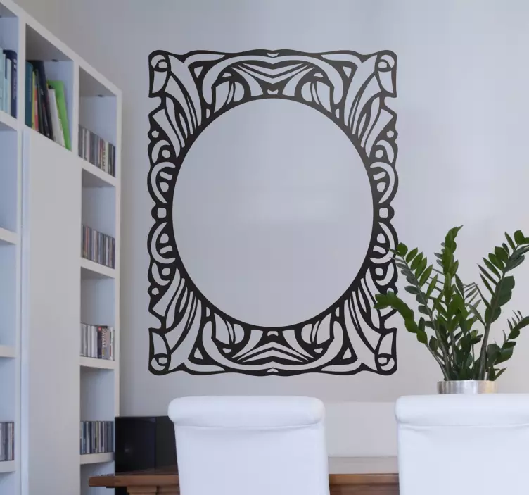 Retro decoratieve frame sticker - TenStickers