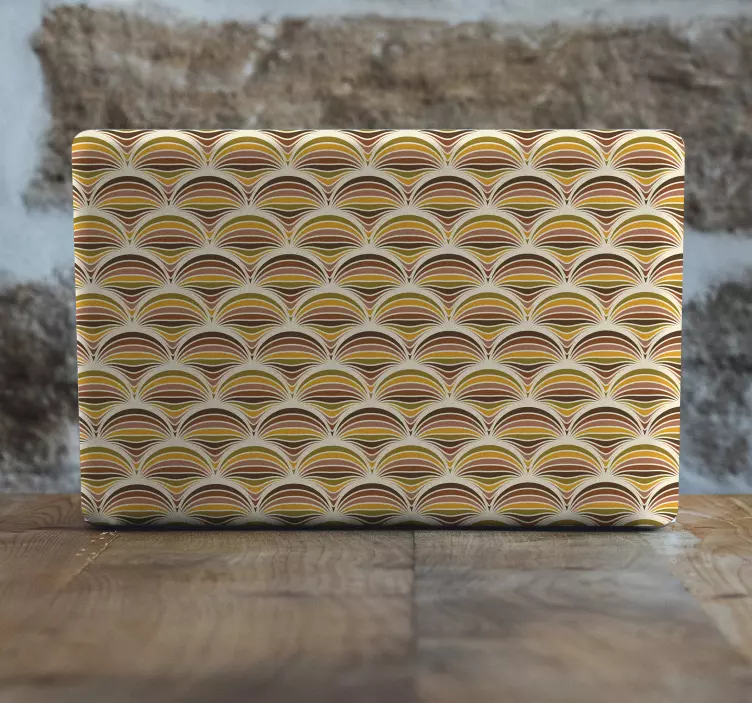 Retro golfpatroon laptop sticker - TenStickers