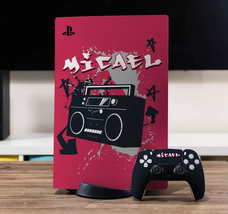 Retro muziek vibes ps5 sticker - TenStickers