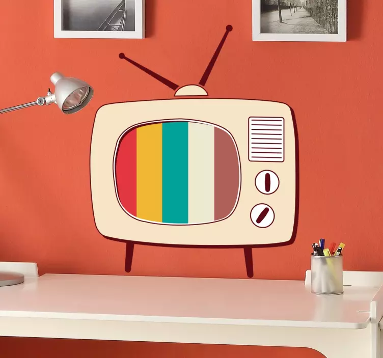 Retro Pop Tv Muursticker - TenStickers