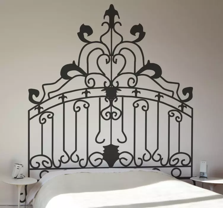 Rococo hoofdeind bed sticker - TenStickers