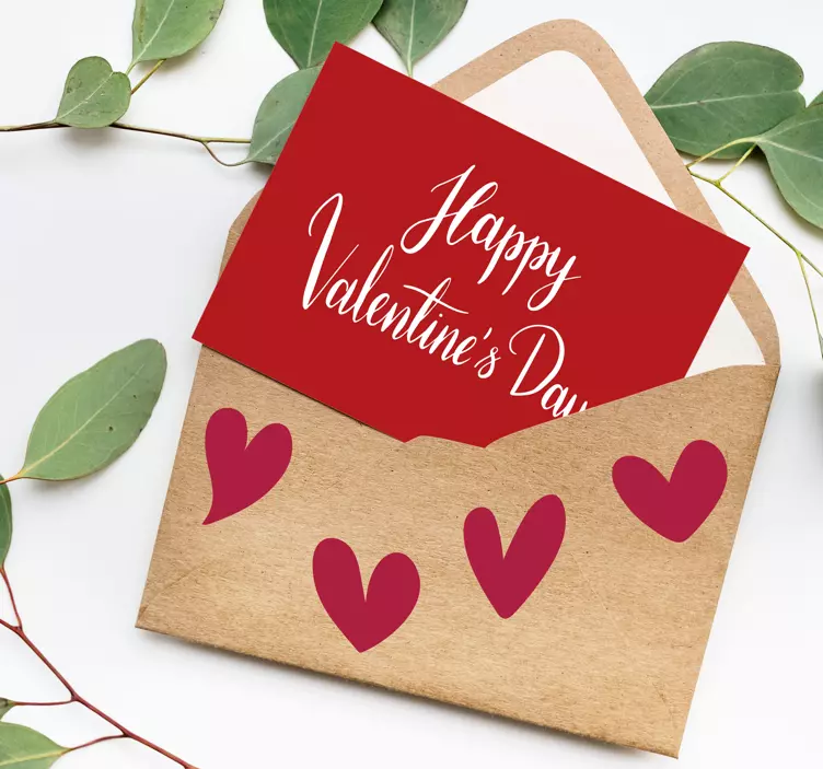 Rode Valentijns hartjes Valentijn stickers - TenStickers