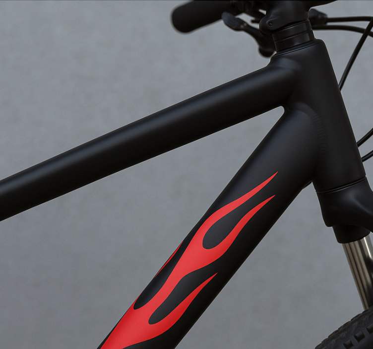 Rode vlammen fiets sticker - TenStickers