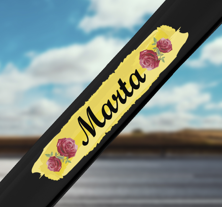 Rose fiets aanpasbare bloem muurzelfklevende sticker - TenStickers