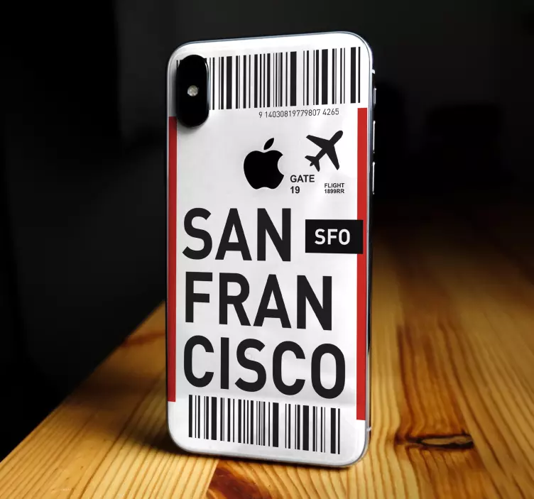 San francisco-ticket iPhone sticker - TenStickers