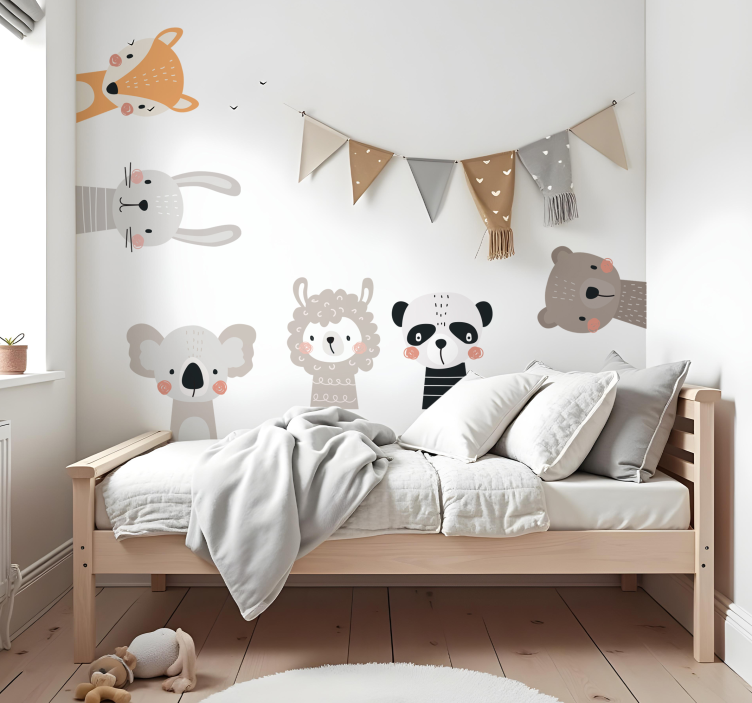 Scandinavische dieren roedel muursticker - TenStickers