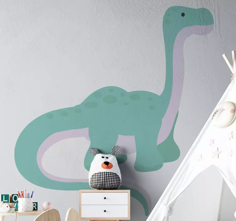 Langnek dinosaurus sticker kinderen - TenStickers