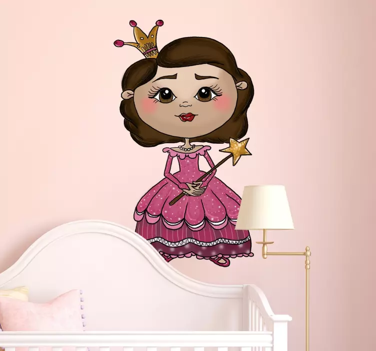 Schattige Muursticker Prinses - TenStickers
