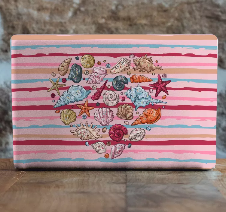 Schelpen arrangement laptop sticker - TenStickers