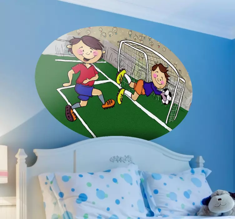 Scorende goal kinderen sticker - TenStickers