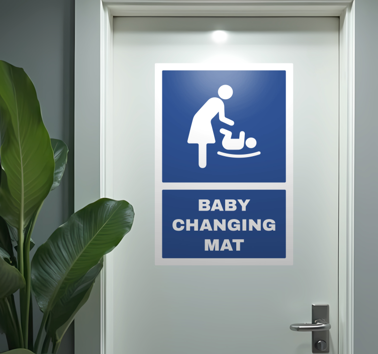 baby changing mat deursticker - TenStickers