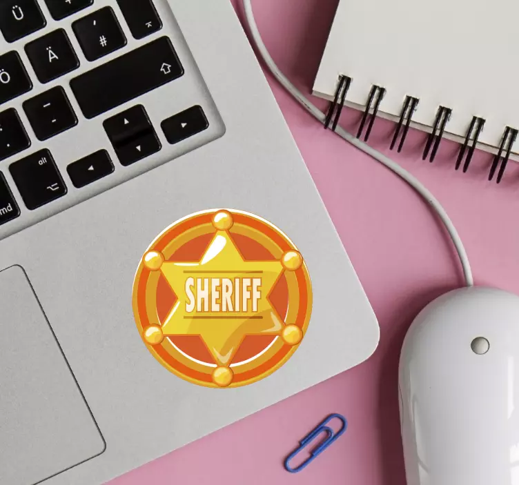 Sheriff insigne sticker laptop sticker - TenStickers