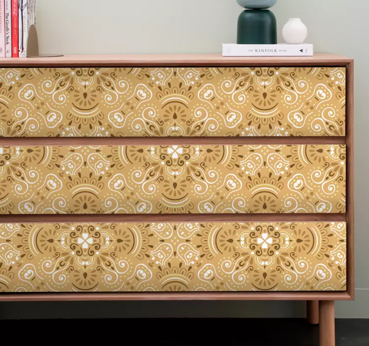 Sierlijk botanisch motief meubel sticker - TenStickers