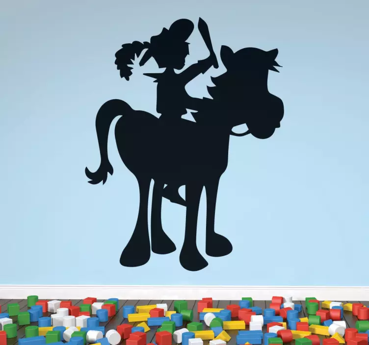 Silhouet Paard Muursticker - TenStickers