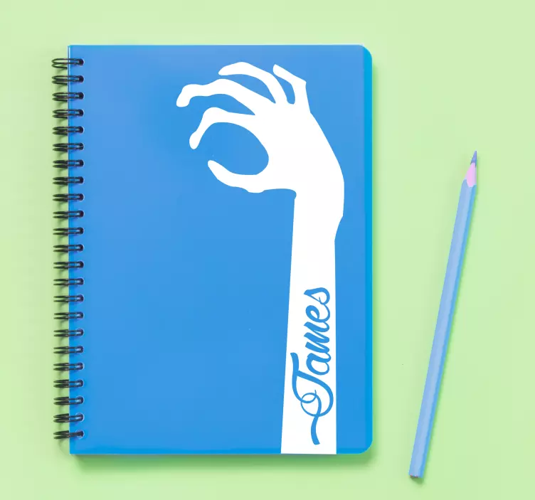 Silhouette stickers naam op hand - TenStickers