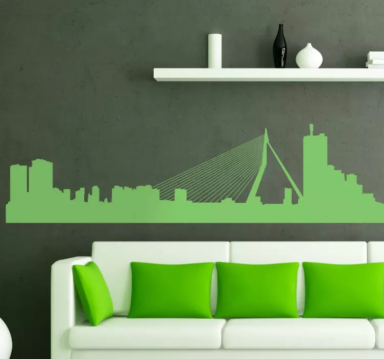 Skyline rotterdam sticker - TenStickers