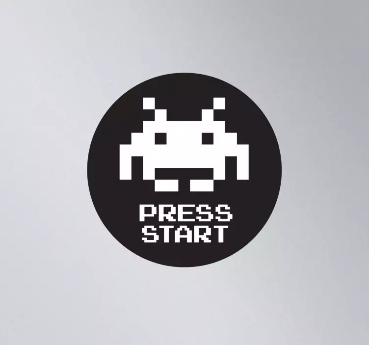 Space Invader Laptopsticker - TenStickers