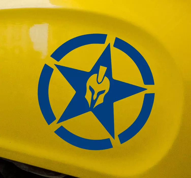 Spartaanse ster motorfiets zelfklevende sticker - TenStickers