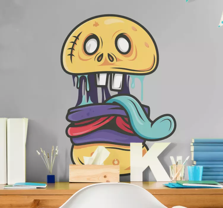 Speels tekenfilmmonster muursticker kinderkamer - TenStickers