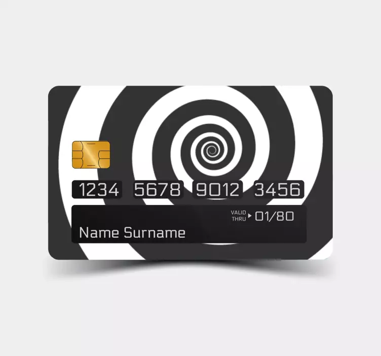 Spiraalpatroonontwerp pinpas sticker - TenStickers