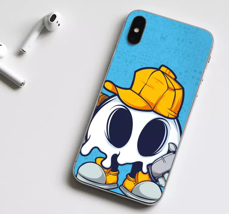 Iphone sticker spookfiguur met hoed - TenStickers