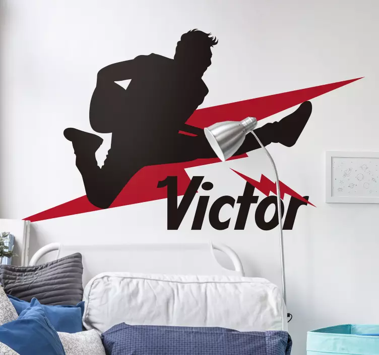 Springende muzikant silhouet mens sticker - TenStickers