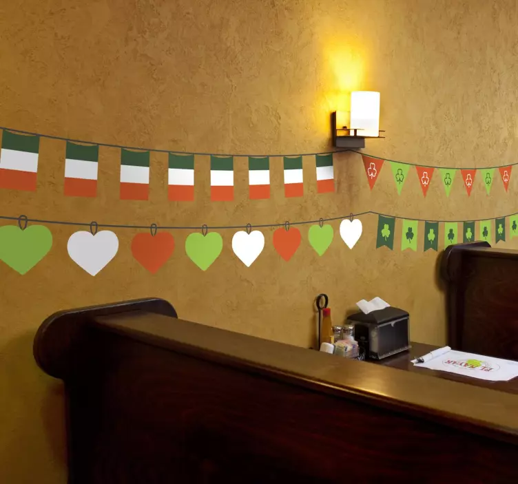 St. Patrick's day decoratie stickerrand - TenStickers