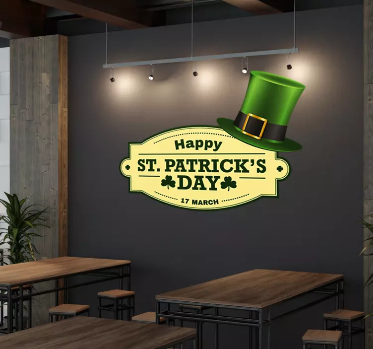 St. Patrick's day muursticker - TenStickers