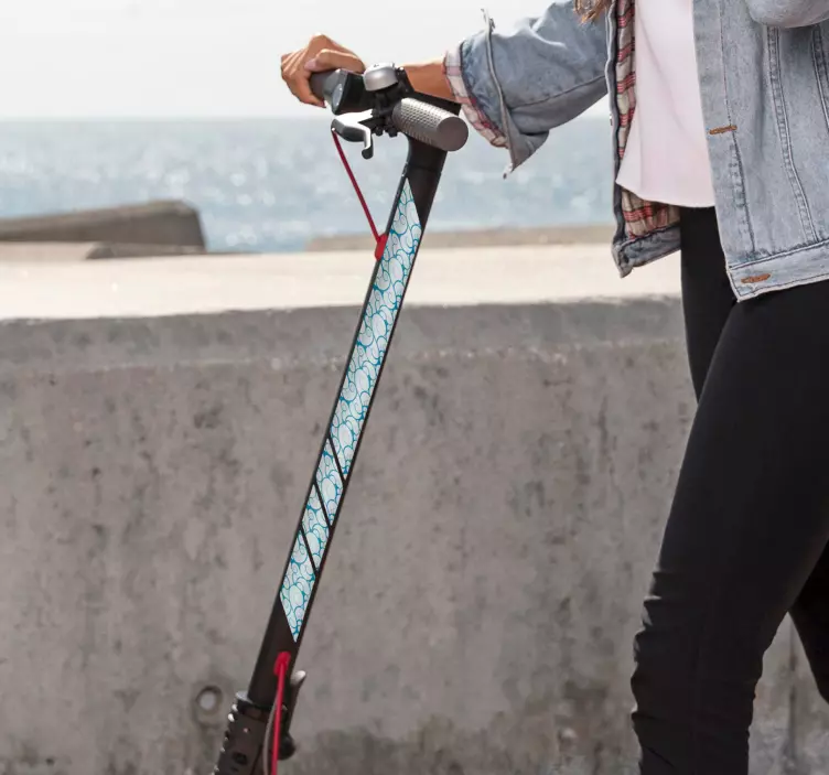 Step sticker met blauw patroon - TenStickers