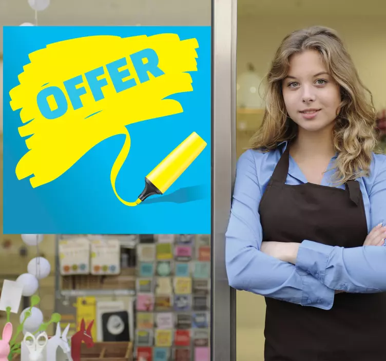 Sticker aanbieding markeerstift bedrijven - TenStickers