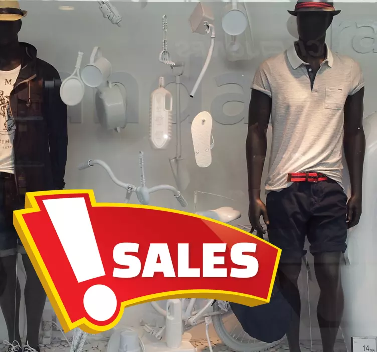 Sticker aanbieding uitroepteken - TenStickers