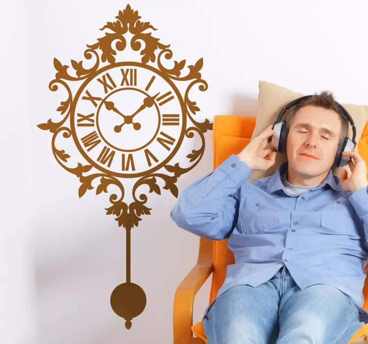 Sticker antieke klok - TenStickers