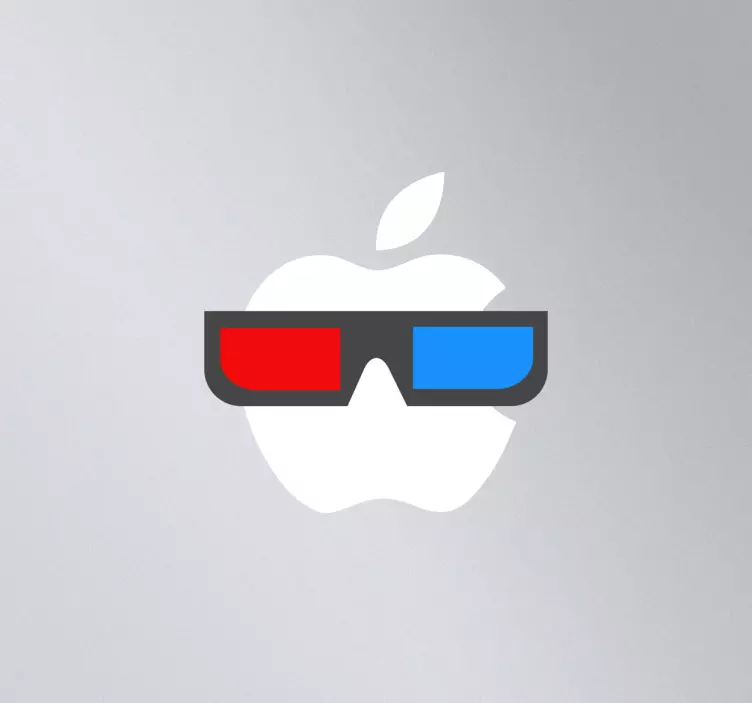 Sticker voor Macbook 3D bril - TenStickers