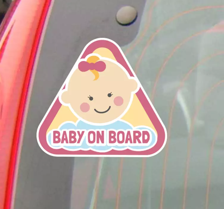 Sticker auto baby rose - TenStickers