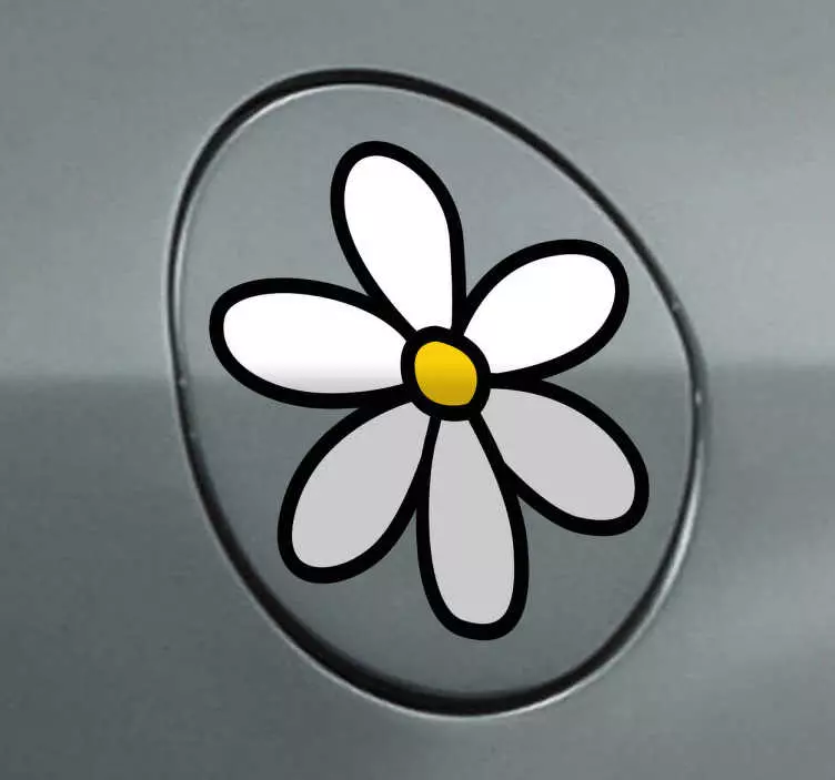 Autosticker met bloemen madeliefje - TenStickers
