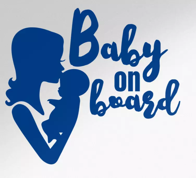 Sticker baby aan board moederlijke band - TenStickers