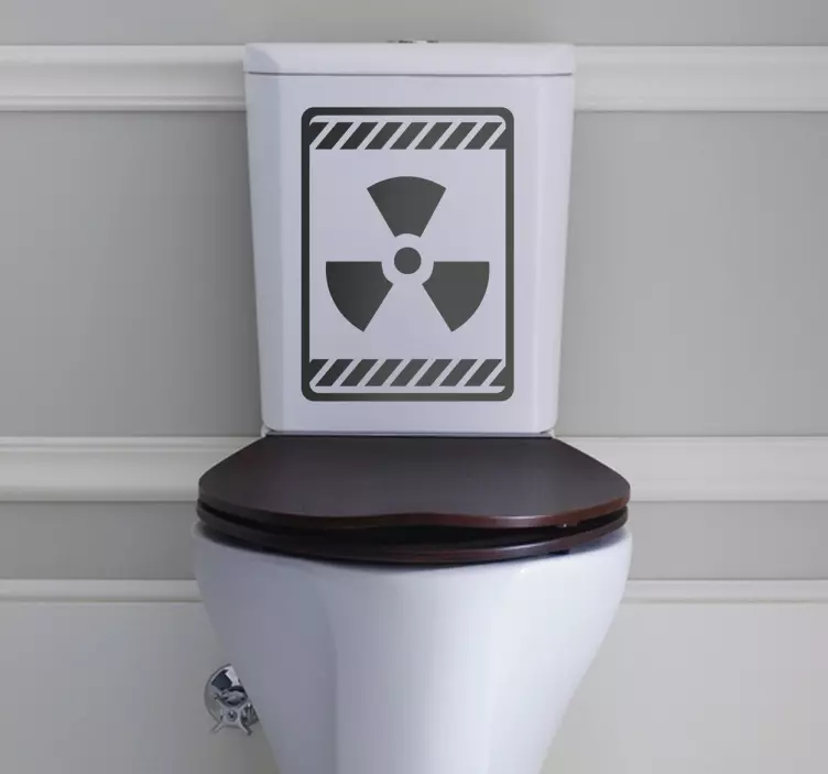 Sticker badkamer WC radioactiviteit - TenStickers