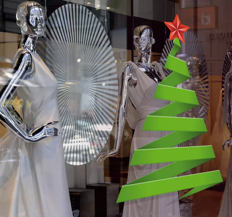 Sticker basis Kerstboom zaak - TenStickers