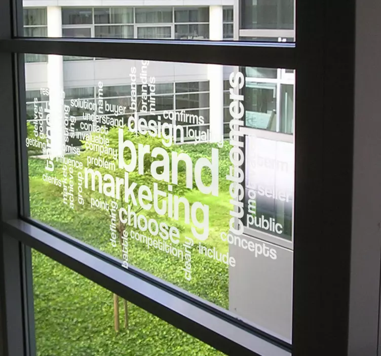 Sticker begrippen bedrijven - TenStickers