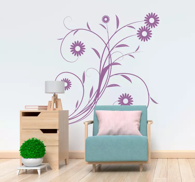 Sticker bloemen margriet - TenStickers