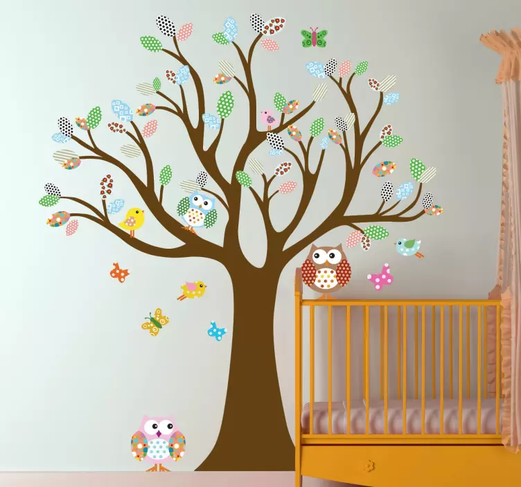 Muurstickers kinderkamer met vogels - TenStickers