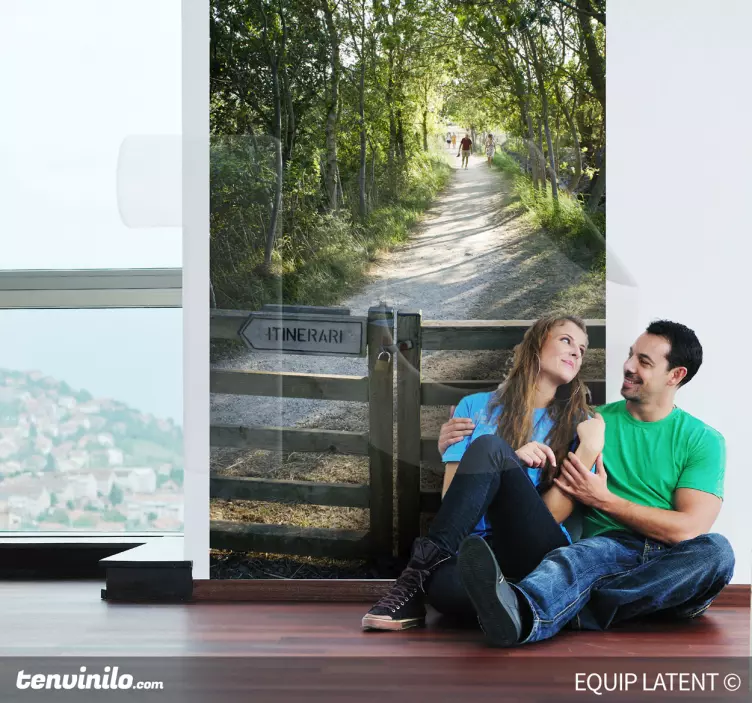 Sticker bospad zomer - TenStickers